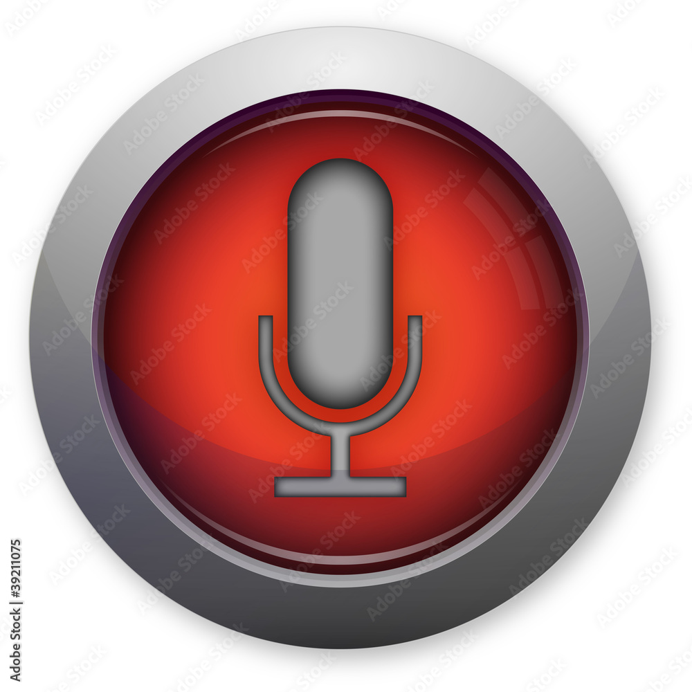 Microphone symbol for pc on reb button Microphone symbol for pc on reb button