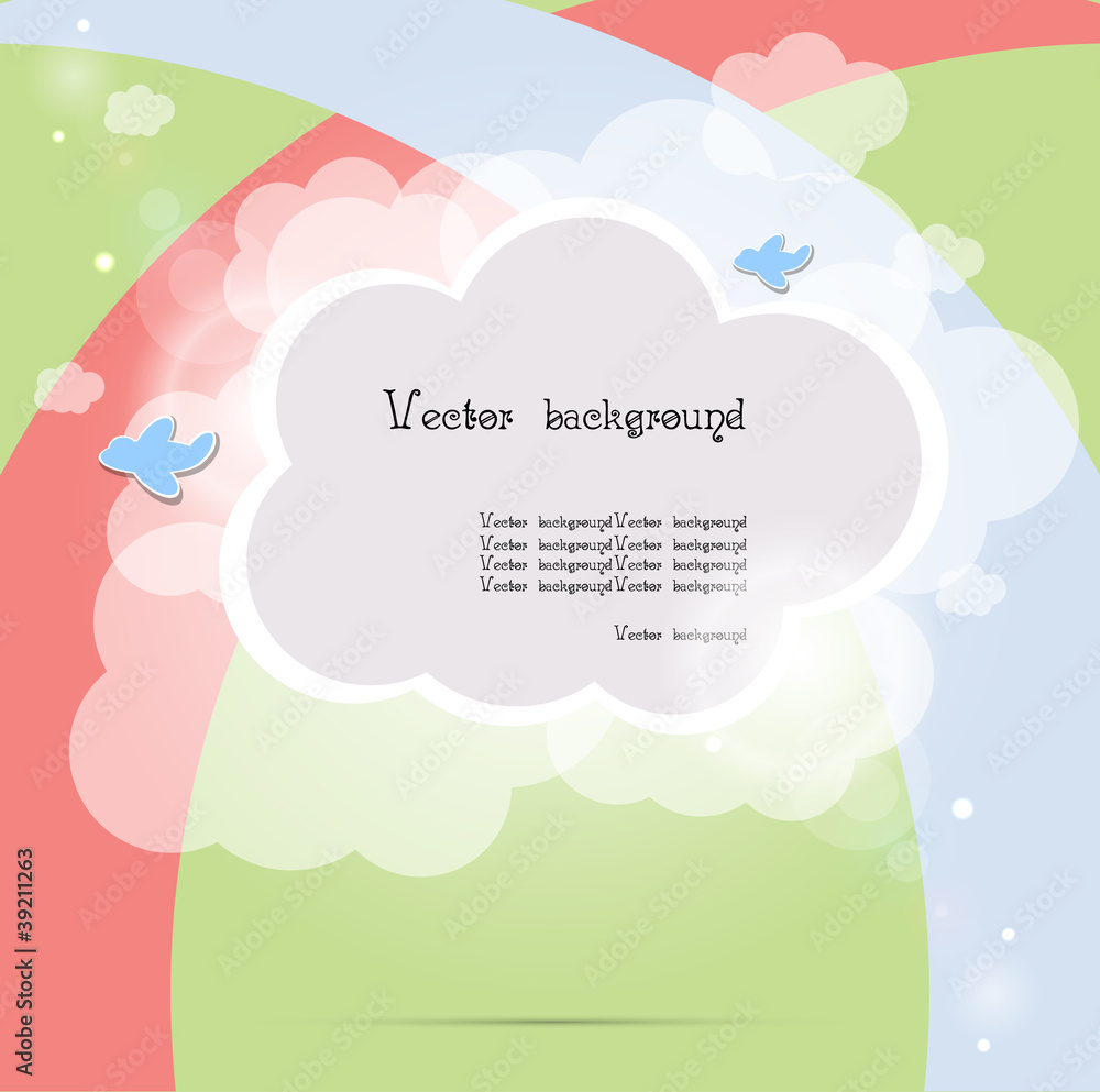 child cloud vector background