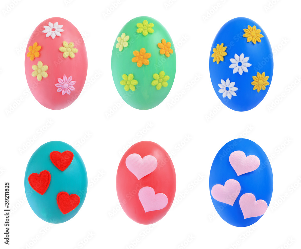Colorful Easter eggs isolated Colorful Easter eggs isolated