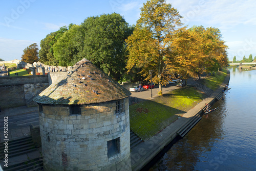 Quadro em tela The River Ouse and the Town Walls in York England