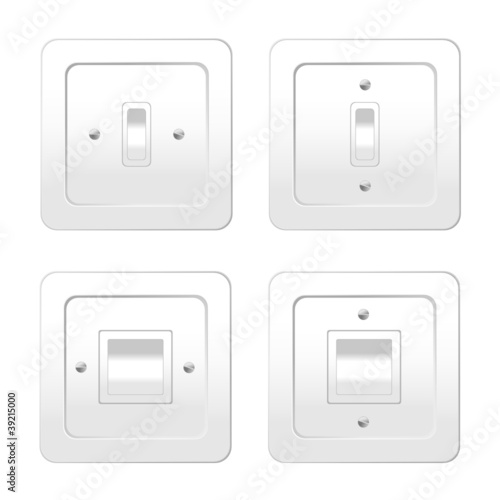 four switches for lights vector illustration