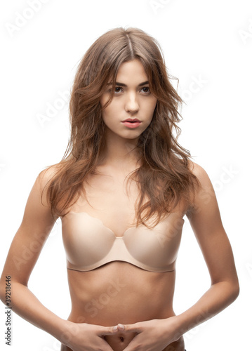 beautiful woman in bra
