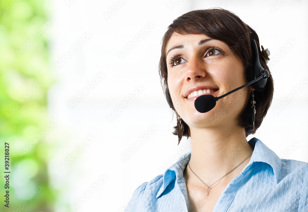 Portrait of a beautiful customer representative Portrait of a beautiful customer representative