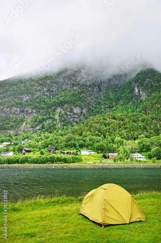 Camping at the river.