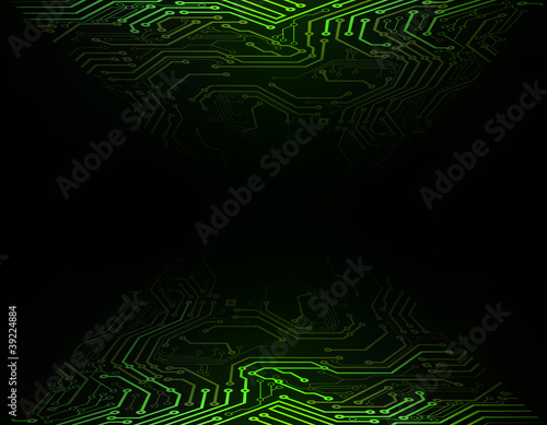 Green Abstract background of digital technologies