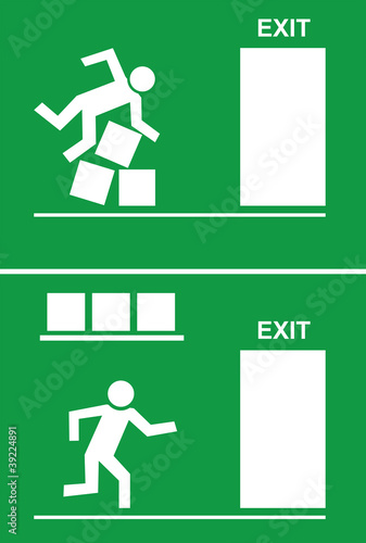 Aufgeräumter Fluchtweg - Ordnung, Notausgang, Sicherheit, Exit