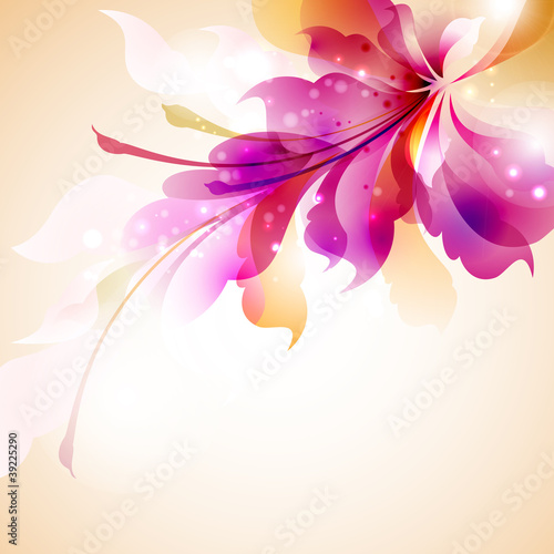 Tender background with abstract flower