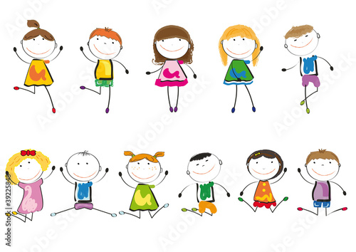 Happy kids playing