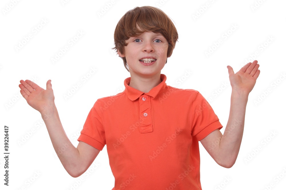 Gestikulierender Junge Gestikulierender Junge