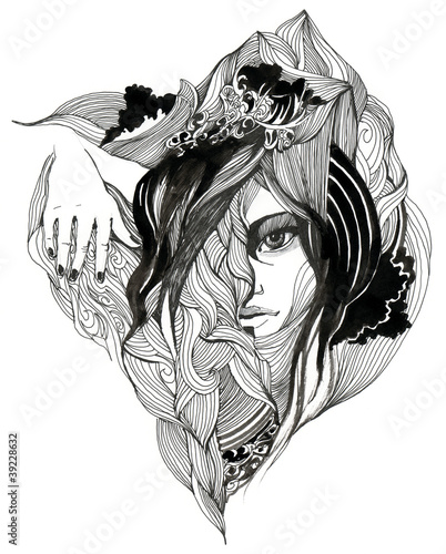 abstract decorated face (series C)