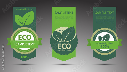Eco labels. Vector