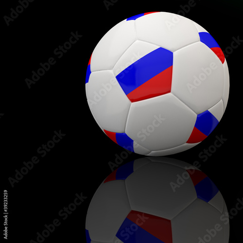 Russia flag on 3d Football