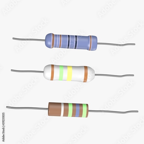 3d render of resistor part