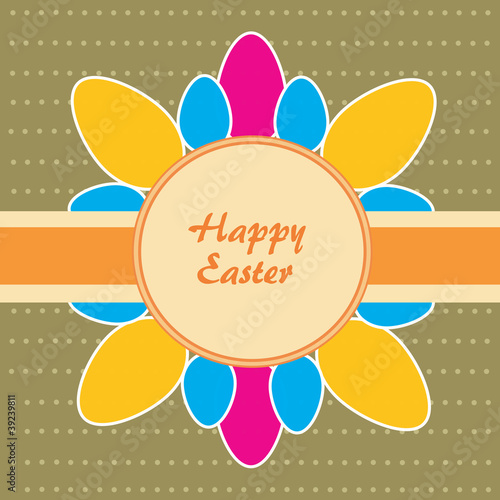 Easter theme. Background with dost and eggs.