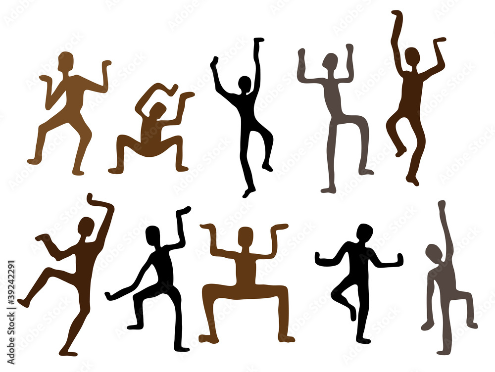 Abstract ethnic style dance. Vector Illustration Isolated Abstract ethnic style dance. Vector Illustration Isolated