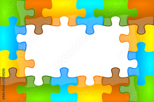 Color and glossy puzzle frame 6 x 4