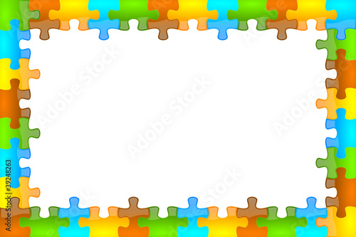 Color and glossy puzzle frame 12 x 8