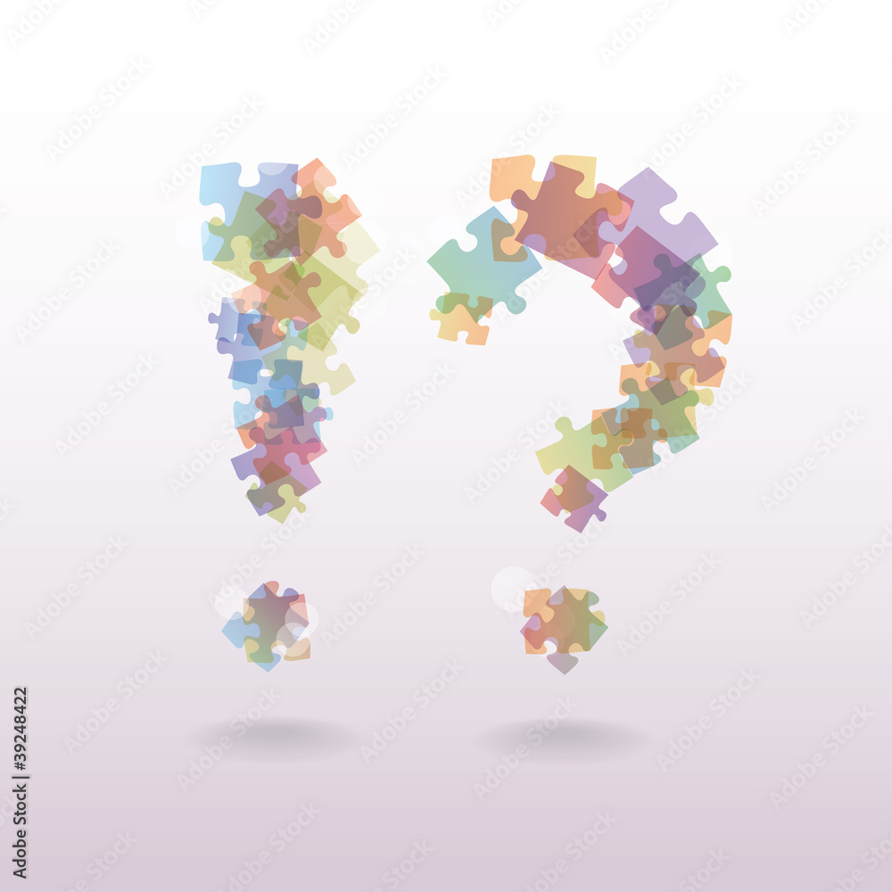 Fototapeta premium exclamation mark question mark - illustration