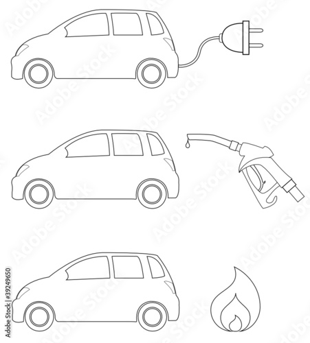 Symbole für verschiedene Kraftstoffarten