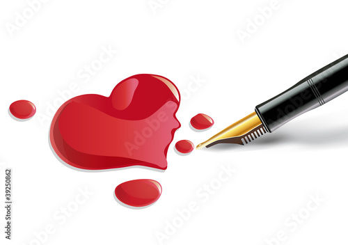 Coeur_Stylo Gouttes de Sang