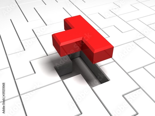 red  part of one interlocki...