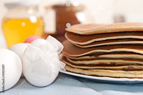 Easter eggs and pancakes