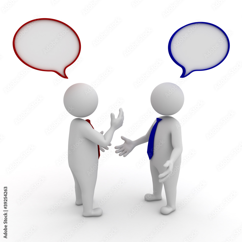 Business people standing and talking Business people standing and talking