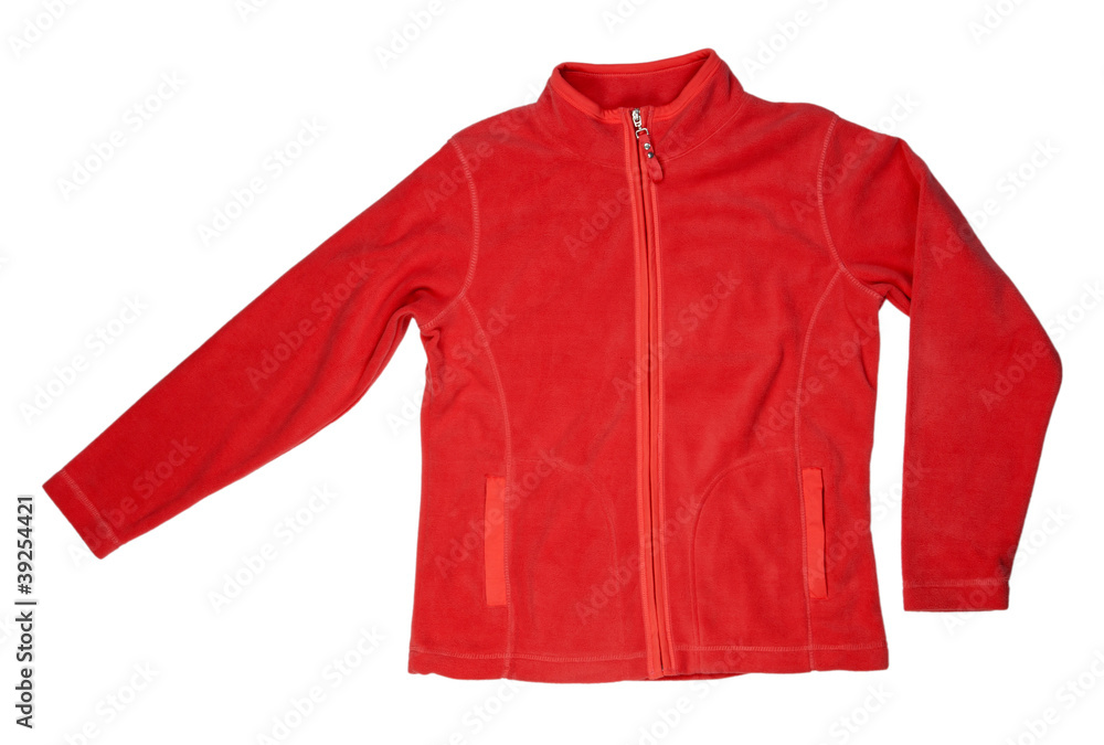 Red fleece jacket Stock Photo Adobe Stock