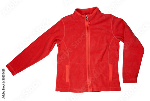 Red fleece jacket photo