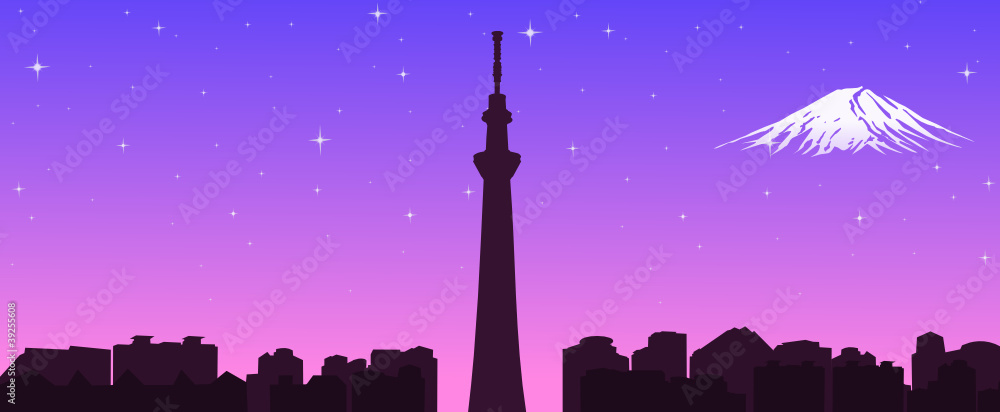 Naklejka premium Tokyo Sky Tree , the new symbol of Tokyo,vector file