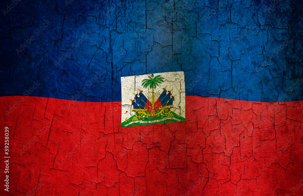 Grunge Haiti flag.