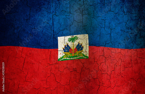 Grunge Haiti flag.