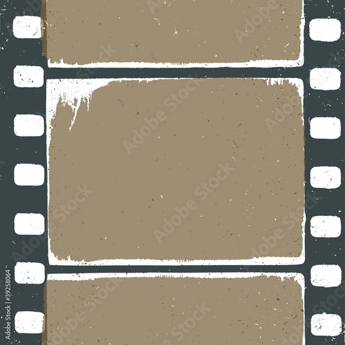 Empty grunge film strip design, may use as a background or overl