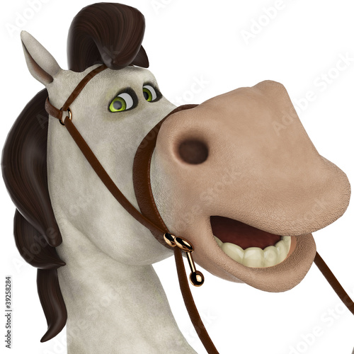 Fototapeta Naklejka Na Ścianę i Meble -  horse cartoon funny face