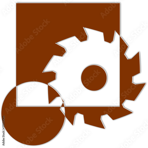 Logo for carpenters and joiners - saw blade - Illustration