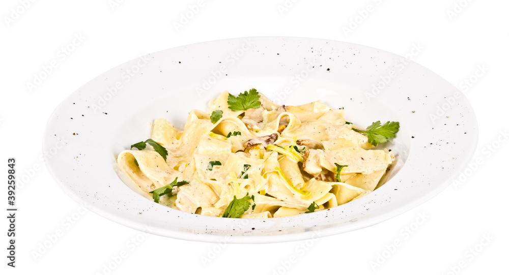 pasta with mushrooms and parmesan cheese