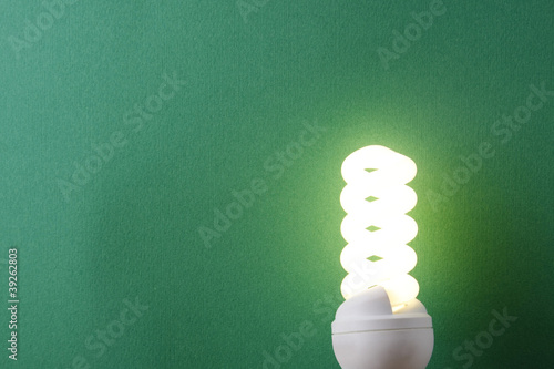 Tableau sur toile glowing spiral bulb