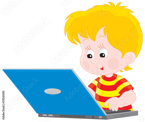 Boy with a laptop
