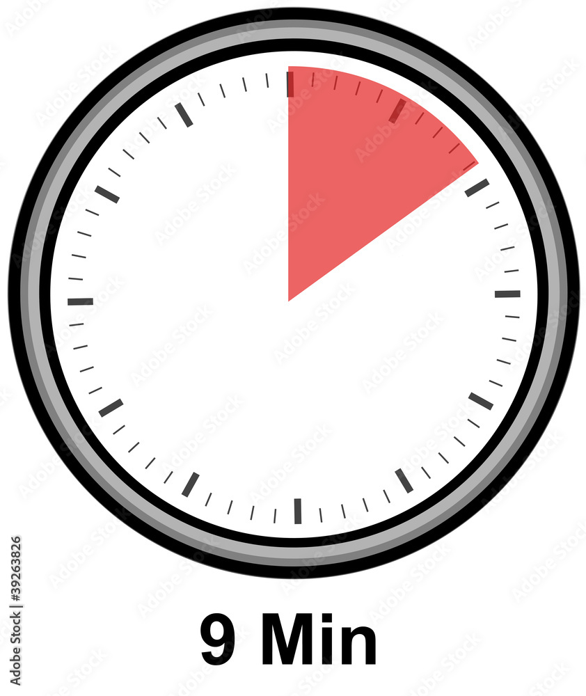 Timer - 9 Minuten Stock-Illustration | Adobe Stock