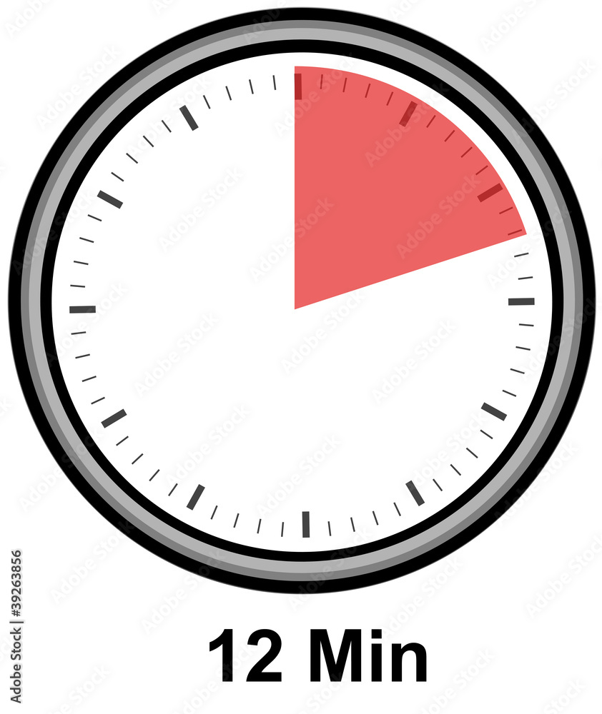 Timer - 12 Minuten Stock Illustration | Adobe Stock