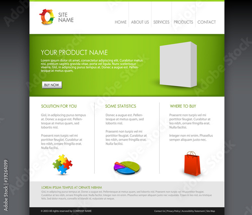Vector Modern product homepage template