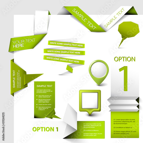 Set of Vector web elements