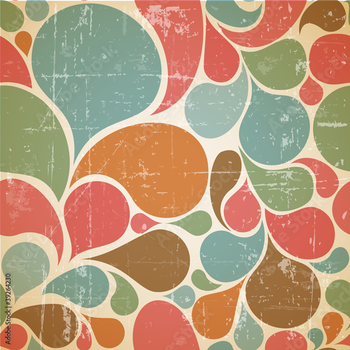 Fototapet Vector Colorful abstract retro  pattern