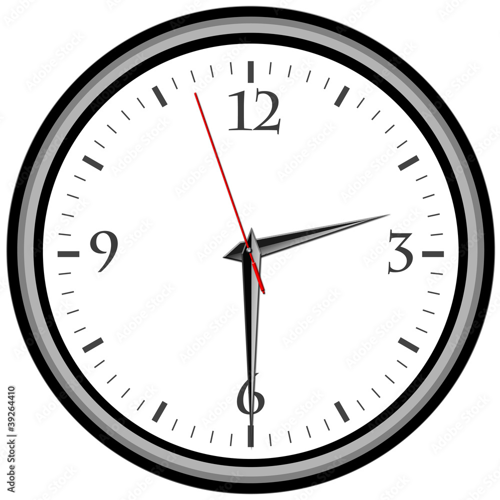 Uhr - Uhrzeit 2:30 am / pm – Stock-Illustration | Adobe Stock