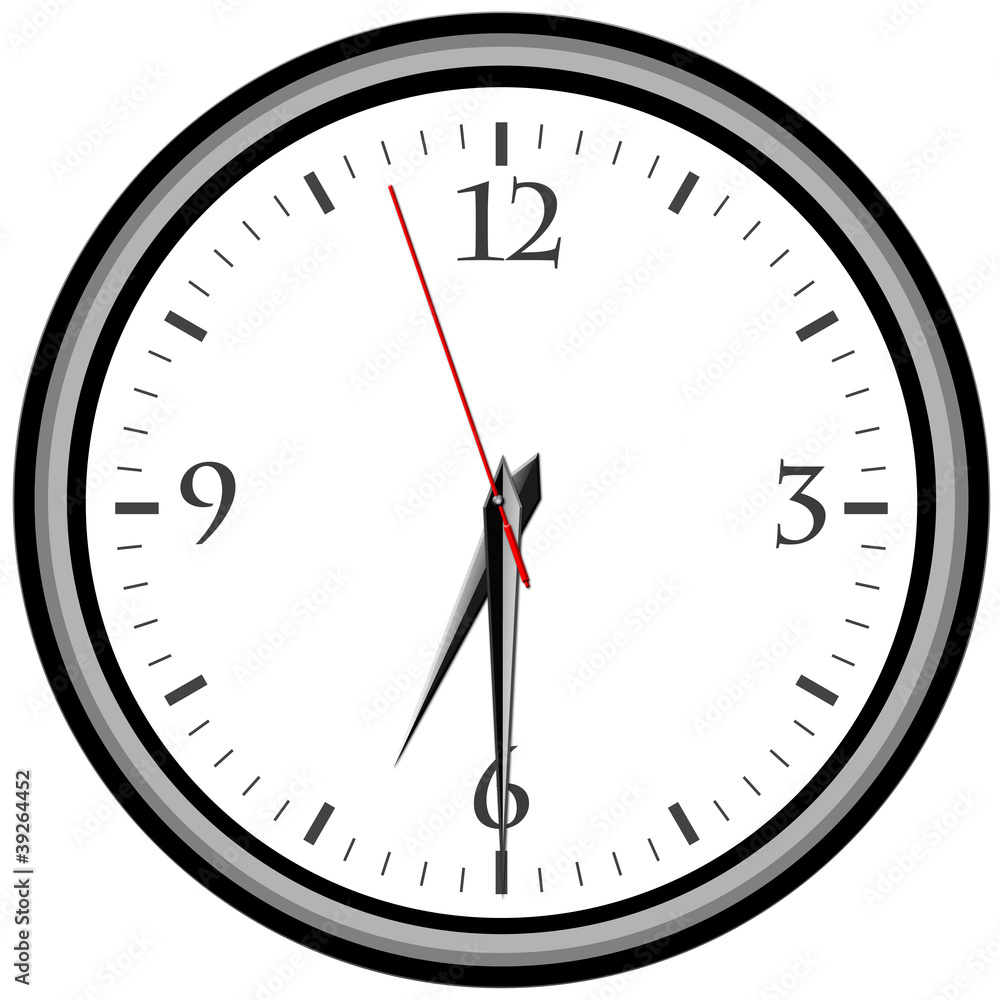 Uhr Uhrzeit 6 30 Am Pm Stock Illustration Adobe Stock