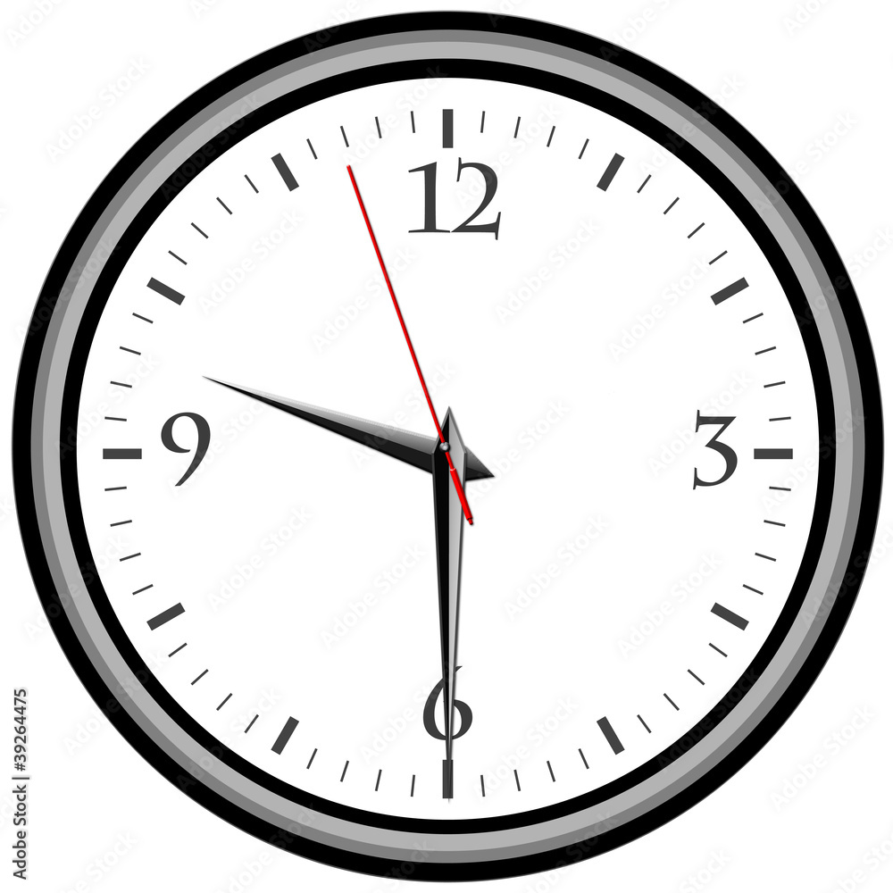 Uhr Uhrzeit 9 30 Am Pm Stock Illustration Adobe Stock