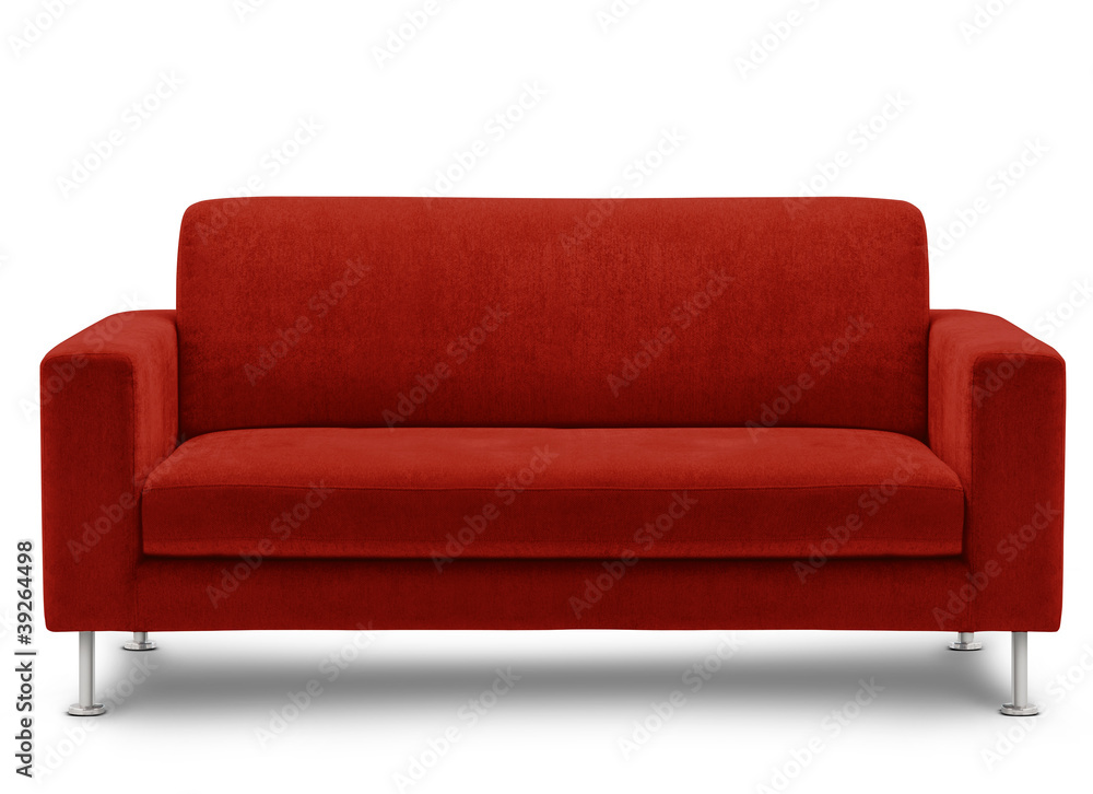 sofa furniture isolated on white background - obrazy, fototapety, plakaty 
