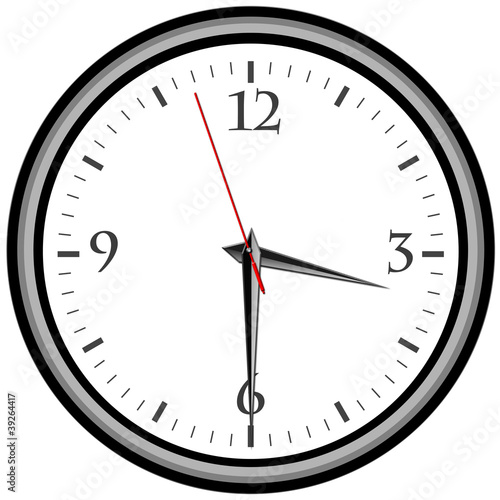 Uhr - Uhrzeit 3:30 am / pm – Stock-Illustration | Adobe Stock