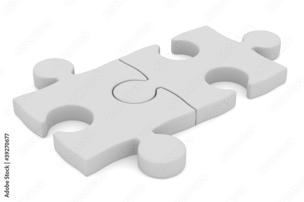 Puzzle on white background. Isolated 3D image Puzzle on white background. Isolated 3D image