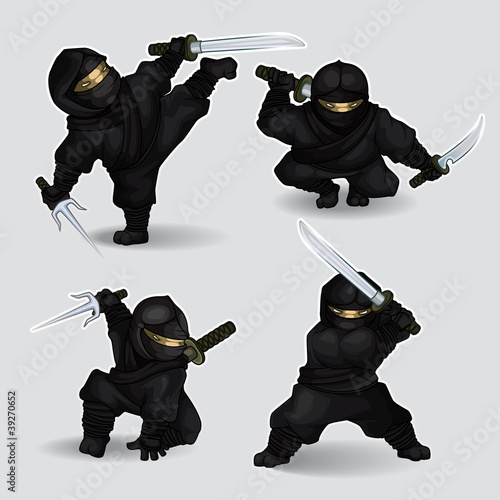 Set of ninja assassins